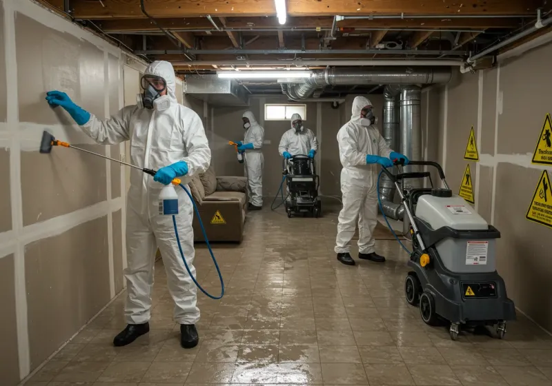 Basement Moisture Removal and Structural Drying process in Mayfield, KY